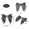2Pcs Resin Rhinestone Bowknot Shoes Charms FIND-CA0004-74-2