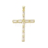 Real 18K Gold Plated Brass with Glass Pendants KK-A209-05E-G-1