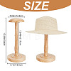 Wood Dome Shaped Stem Hat Rack ODIS-WH0043-67B-2