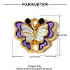 304 Stainless Steel Enamel Pendants STAS-OY005-37G-2