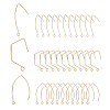 36Pcs 3 Style Brass Earring Hooks KK-FH0004-81-1