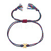 304 Stainless Steel Alphabet Bead Adjustable Bracelets IC6774-24-1
