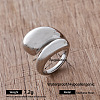 Irregular 304 Stainless Steel Cuff Open Rings for Women AJ8758-6-1