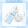 PU Leather & Iron Mirror Keychains HJEW-YW00545-01-3