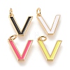 Brass Enamel Pendants KK-R139-V-1