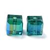 Electroplate Transparent Glass Beads EGLA-B003-01A-13-2
