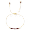 Natural Birthstone Braided Bead Bracelets for Women X-VA8051-1-1