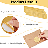 CRASPIRE 30 Sheets 3 Styles Self Adhesive Gold Foil Embossed Stickers DIY-CP0010-50-6