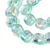 Electroplate Transparent Glass Beads Strands EGLA-N057-02A-02-3
