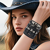 6Pcs 6 Styles PU Imitation Leather Braided Bracelets BJEW-CL0001-52-6