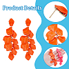 2 Pairs 2 Colors Alloy Acrylic Dangle Stud Earrings EJEW-AR0001-14-3