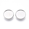 304 Stainless Steel Brooch Cabochon Settings STAS-E547-08E-P-2