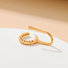 Brass Micro Pave Clear Cubic Zirconia Moon Clip on Nose Rings WGC90A3-01-4