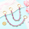 2Pcs Alloy Enamel Butterfly Boot Strap Chains HJEW-SW00418-3
