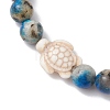8mm Round Dyed Natural Jade Imitation K2 Stone Stretch Bracelets BJEW-JB10496-3