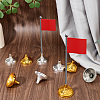 10Pcs 2 Colors Plastic Stick Flag Holder KY-CP0001-32-4