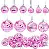 30Pcs 4 Styles Foam & Glass Mirror Ball Pendant Decorations AJEW-GA0010-79-1