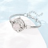 Rotating Sun Natural & Synthetic Gemstone Link Bracelets GG-CBA0251-11P-4