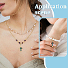 3Pcs Brass with Synthetic Opal Pendants KK-BC0015-77A-5