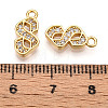 Brass Micro Pave Cubic Zirconia Charms KK-N261-104I-G-3