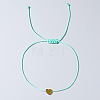 Heart Synthetic Non-magnetic Hematite Bead Braided Bead Bracelets for Couple SV5183-1-2