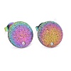 Ion Plating(IP) 304 Stainless Steel Stud Earring Findings STAS-Z021-C-01MC-1