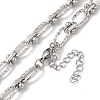 Non-Tarnish 304 Stainless Steel Oval Links Necklace for Women NJEW-B107-07P-02-2