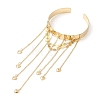 Bohemia Style Tassel Alloy Upper Arm Open Cuff Bangles BJEW-G715-01A-G-3