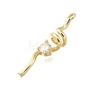 Brass with Cubic Zirconia Pendants KK-Q048-02G-2