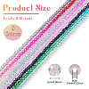 5 strands 5 colors Transparent Glass Beads Strands GLAA-TA0001-25-4