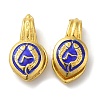 Rack Plating Brass Enamel Buddhist Pendants KK-P276-25G-01-1