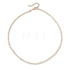 Rondelle Natural Pearl with Glass Seed Beaded Necklaces for Women NJEW-JN05776-4