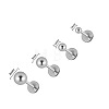 304 Stainless Steel Flat Round Cartilage Earrings WG9004D-10-1