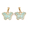 304 Stainless Steel Rhinestone Pendants STAS-P438-08G-1