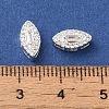 Brass Micro Pave Clear Cubic Zirconia Beads KK-G503-23S-3
