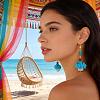 Handmade Iron Acrylic Dangle Earrings for Women GE3753-1-1