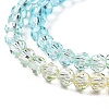 10 Strands Transparent Gradient Color Glass Beads Strands GLAA-CJ0002-14-7