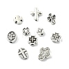 100Pcs 10 Styles Tibetan Styles Alloy Beads FIND-CJ0006-03-8