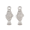 304 Stainless Steel with Crystal Rhinestone Charms RB-CBABFDA-11A-P-1