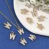 SHEGRACE Brass Micro Pave Clear Cubic Zirconia Pendants XGRQ29692-394G-W-5