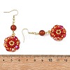 Glass Seed Beads Dangle Earrings EJEW-MZ00763-02-5