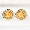 Brass Stud Earrings for Women KK-CBA9D38-02G-5