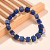 Natural Lapis Lazuli Beads Stretch Bracelets BJEW-F523-02B-1