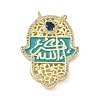 Brass Micro Pave Clear Cubic Zirconia Pendants CU-CBA6B6F-23G-A-1