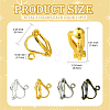 80Pcs 8 Colors Brass Clip-on Earring Findings FIND-YW0005-35-2