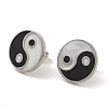 304 Stainless Steel Yin Yang Stud Earrings EJEW-C114-09P-2