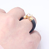 Flat Round Porcelain Finger Rings for Women Men FS-WG6D31E-04-3