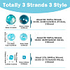 3 Strands 3 Style Electroplate Glass Beads Strands EGLA-TADJ0001-11B-3