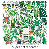 50Pcs 50 Styles Plant Theme Waterproof PVC Plastic Stickers STIC-PW0001-375-1