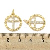 Brass Micro Pave Clear Cubic Zirconia Pendants KK-S386-22G-3